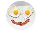Display faux accessoire alimentaire bacon et œufs visage heureux petit déjeuner neuf