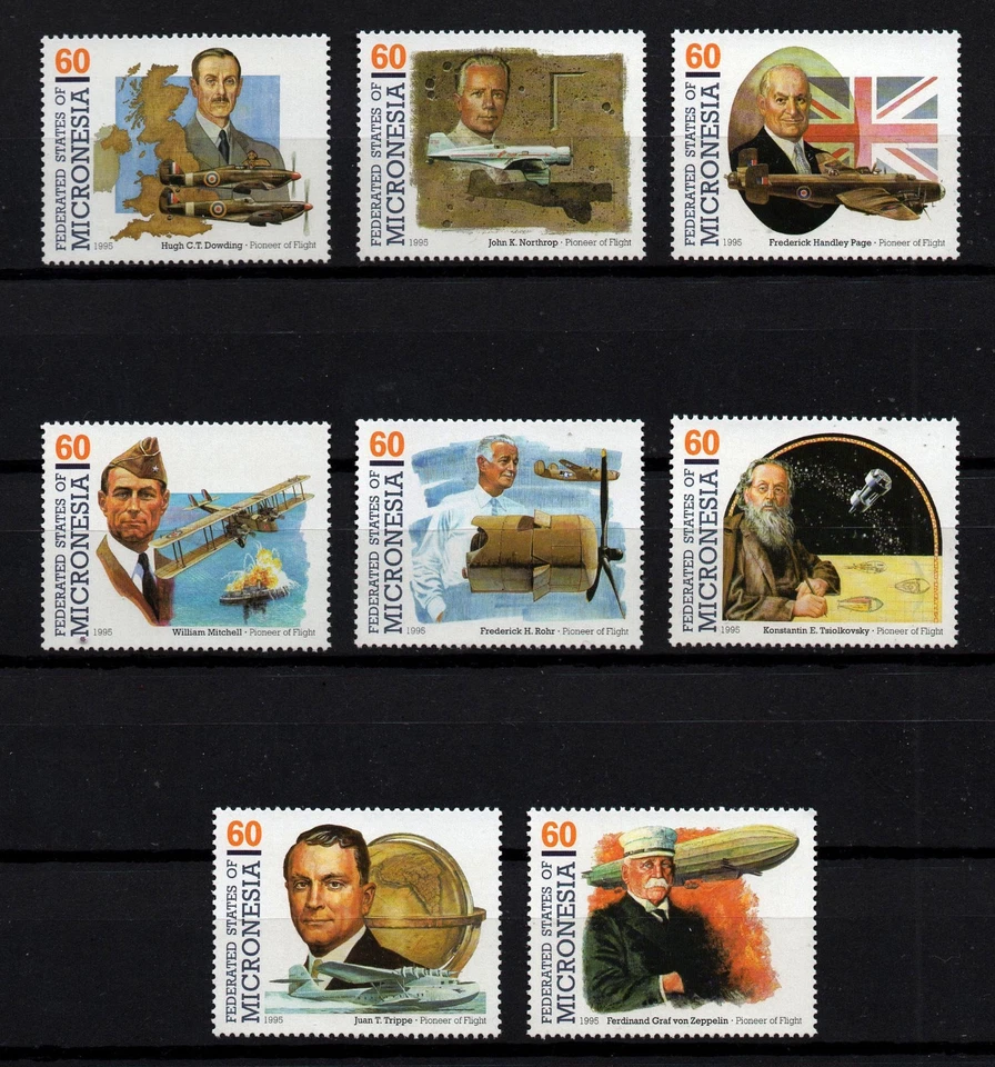 MICRONESIA, SCOTT # 233, MNH SET - PIONEERS OF FLIGHT, AVIATION YEAR 1995 - Image 1 of 1