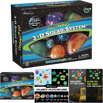 Kit de techo que brilla en la oscuridad del sistema solar 3D para observación nocturna de estrellas Foto 1 de 4