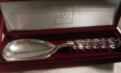 Mikasa Stainless Steel Serving Spoon Crystal Style Handle With Box E1 - Image 1 of 3