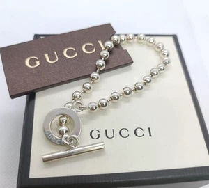 GUCCI Knebelarmband Kugelkette Silber925 14,8g Unisex - Bild 1 von 7