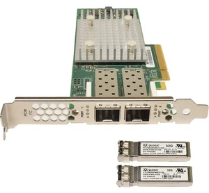 Qlogic QLE2742-SR Dual-Port SFP+ 32G Server Adapter für HP ZCentral FP 2x GBIC - Afbeelding 1 van 5