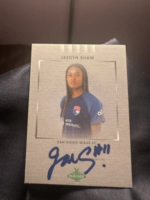 2022 Parkside Paramount NWSL Signature Rookie Auto Gray SSP Jaedyn Shaw /25 NY - Image 1 of 4