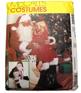 McCall's 8992 Santa Claus Costume Size Small 34-36 w/ Bag & Doll Sewing Pattern - Picture 1 of 2