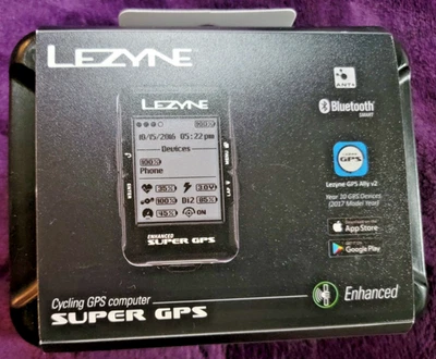 Kit Lezyne Super GPS HRSC con sensori, luce posteriore, custodia, manuali ~ ciclocomputer - Immagine 1 di 4