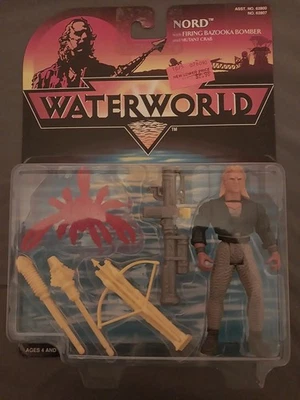 Boneco de ação Waterworld Nord com disparo de bazuca e caranguejo mutante 1995 Kenner - Imagem 1 de 2