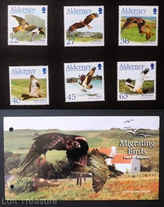 Alderney Stamps: "Migrating Birds Part 1 - Raptors" Presentation Pack 2002 - Picture 1 of 5