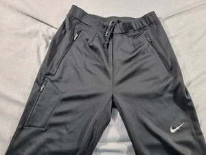 Nike Running Track Jogger Pants Mens Small Black Zip Ankle 684702-010 Dri-Fit - Picture 1 of 8