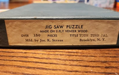 "YOUR TURN PAL" - VINTAGE WOOD PUZZLE - 100 PCS. - Image 1 of 4