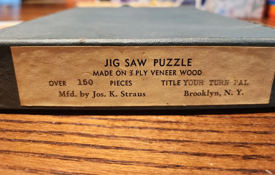 "YOUR TURN PAL" - VINTAGE WOOD PUZZLE - 100 PCS. - Image 1 of 4