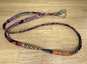 Vera Bradley buntes Stoff Schlüsselband mit Schlüsselring und Clip - Bild 1 von 5