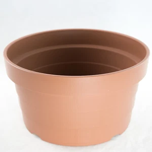 Japanese Heavy Duty Round Tan Plastic Bonsai Training Pot 8.25"x 8.25"x 4.5" - Picture 1 of 6