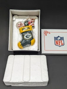 GREEN BAY PACKERS Danbury Mint NFL Christmas Ornament Santa STOCKING 2016 NIB - Picture 1 of 6