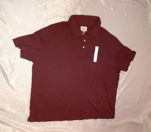 Men's 3x pomegranate 3 button up polo shirt short sleeve Goodfellow & Co - Picture 1 of 3