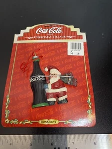 Coca Cola Christmas Village Santa Ornament Coke Kurt Adler 1997 - Picture 1 of 2