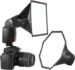 Flash Diffuser Light Softbox 2 Pack Speedlight Softbox Collapsible With Pouch - Picture 1 of 7