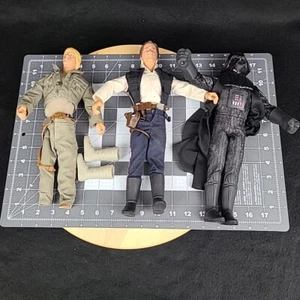 Hasbro 1992 Darth Vader Luke Skywalker Hans Solo Star Wars Vintage 12" figures - Picture 1 of 16