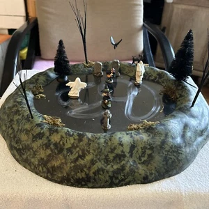 Department 56 Halloween Village Accessories Ghost in the Graveyard with Adaptor - Picture 1 of 9