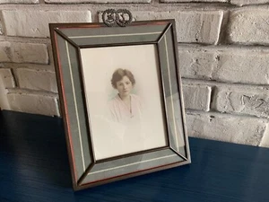 Art Deco Bronze Bound Portrait Picture Photo Frame Scottish Clan Badge Top c1947 - Picture 1 of 23