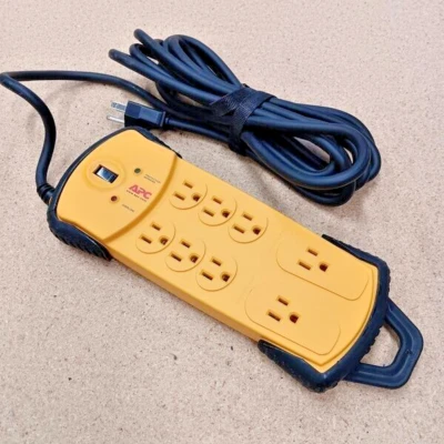 APC 8 Outlet Surge Protector. Long 15 Foot Cord. Power Strip. - Image 1 of 4
