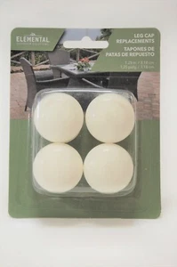 (16) Total Elemental Ersatz Beinkappen 1,25" weiß, Nr. 878760, verkauft (4) Pakete von 4 - Bild 1 von 8