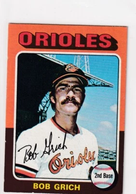 1975 TOPPS MINI BOB GRICH BALTIMORE ORIOLES (REVIEW SCANS) (SBB)47 - Image 1 of 2
