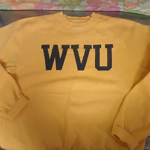 WVU - Sudadera de ALGODÓN Amarilla - Talla Mediana - Engranaje - Algodón Grande - ¡Bonita! - Imagen 1 de 7