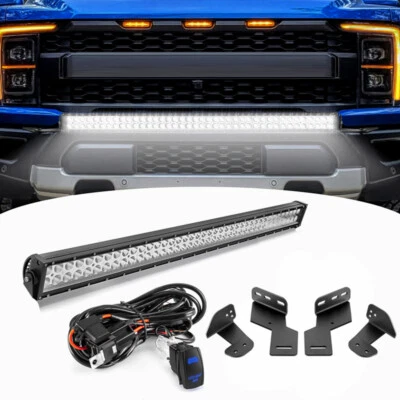 Barra de luz LED parachoques 240W 42"" con soporte y cable para Ford F150 Raptor 2021-2024 Foto 1 de 4