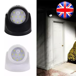 360° Battery Power Motion Sensor Security PIR LED Light Garden Indoor Outdoor - Picture 1 of 11