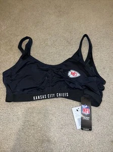 Kansas City Chiefs NFL Apparel Swimsuit Top Black Women Sz XL Brand New - Picture 1 of 5