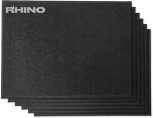 RHINO 16x12 Acoustic Panels 6-Pack Black – Polyester Fiber Sound Absorber Tiles - Picture 1 of 7
