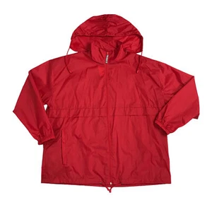 B&C Collection Sirocco Mens Anorak Jacket Red Sz XL Raincoat Hooded Lightweight - Picture 1 of 8