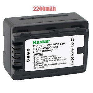 1x Kastar Battery for Panasonic VW-VBK180 HC-V700 HC-V700M SDR-S50 SDR-S70 S71