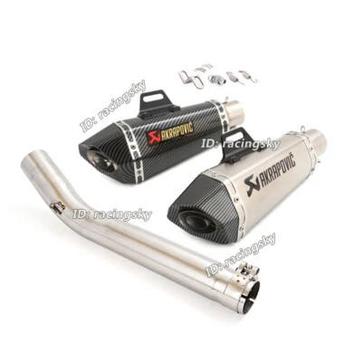 Silenciador deflector de escape silenciador tubo medio sistema deslizable 2"" para Suzuki GSXR1000 2006 2005 Foto 1 de 4