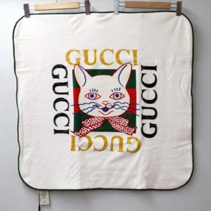 GUCCI x Yuko Higuchi Cat Blanket 31.5" x 31.5" 100% Cotton Japan Limited Rare - Picture 1 of 7