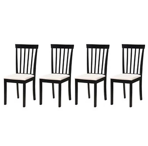 Kings Brand Furniture - Set of 4 Wood Dining Chairs Kitchen Side Chair, Black - Picture 1 of 5