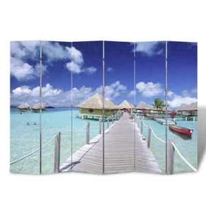 3x/4x/5x/6x Biombo Plegable de Flores Separador Azul/Rosa vidaXL - Imagen 1 de 32