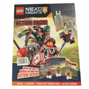 Lego Nexo Knights paquete de acción libros pegatinas presionar personajes escena de acción - Imagen 1 de 1
