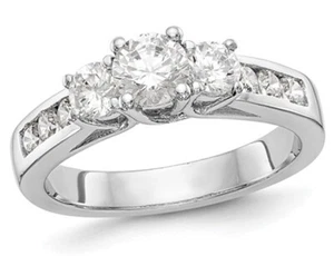 1.50 Carat (ctw Color SI1-SI2, G-H-I) Lab Grown Diamond Ring 14K Gold - Picture 1 of 5