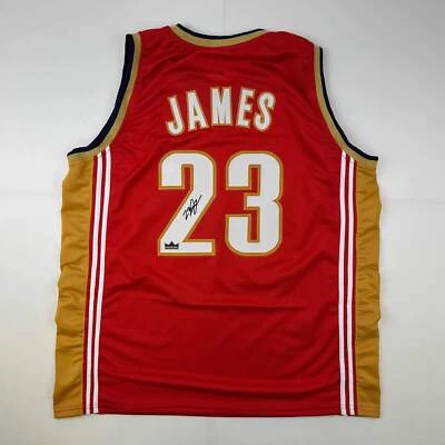 Facsimile Autographed LeBron James Cleveland Red Reprint Auto Jersey Men's XL - Image 1 of 4