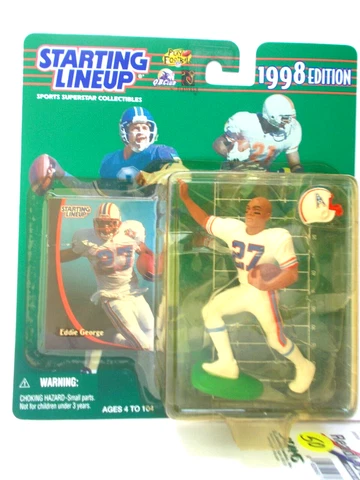 Eddie George Houston Oilers Starting Lineup SLU 1998 Figure & Card NIP Cover