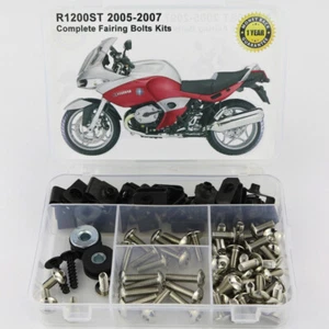 Kit de tornillos de carrocería de carenado completo de acero para BMW R1200ST 2005-2007 plateado - Imagen 1 de 11