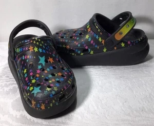 Kids Crocs Disco Dance Party Clogs Black/Multicolor Size 11 - Picture 1 of 6