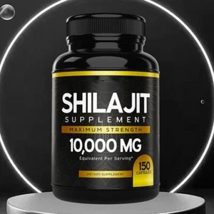 Pure Shilajit 150 Cap Asphaltum Naturally Occurring Fulvic Acid Non-GMO 100 Z1O2 - Picture 1 of 10
