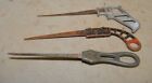 Antique Disston retractable blade cast iron collectible US tool & two more saws