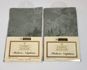 4 Stoff Servietten Damastgrün 14 Zoll x 14 Zoll Better Home Corp Neu - Bild 1 von 5