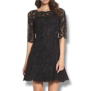 Eliza J Lace Fit and Flare Dress - Picture 1 of 12