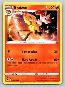 Braixen 026/195 Uncommon Silver Tempest Pokemon Card - NM Near Mint - Imagen 1 de 2