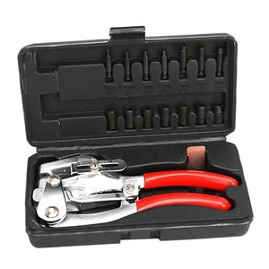 Set of 16 Pieces Metal Hole Punch Tool Set 7 Sizes of Punches and Dies Sturdy - Picture 1 of 7