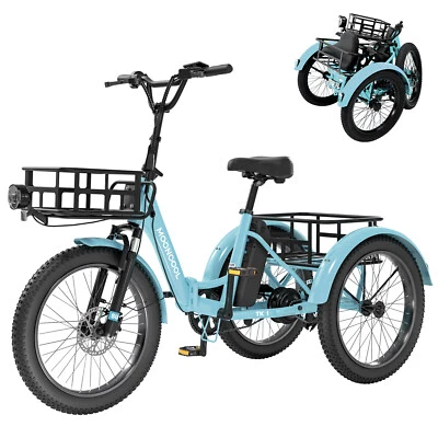 Triciclo Eléctrico para Adultos, 750W 48V 14.5Ah Ebike 20" Plegable Fat Tire Trike Foto 1 de 4
